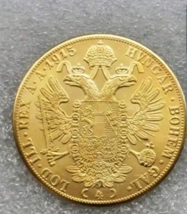 Vand monede Franc Iosef 4 dukati placate cu aur de 24k 24k