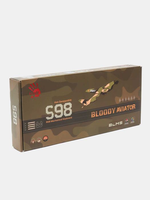 Механическая игровая клавиатура Bloody S98 (AVIATOR) RED SWITCH++