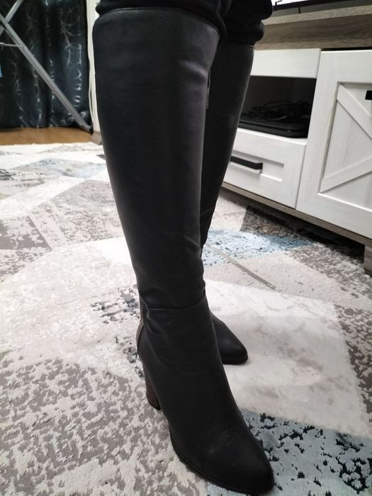 Сапоги демисезонные из натуральной кожи