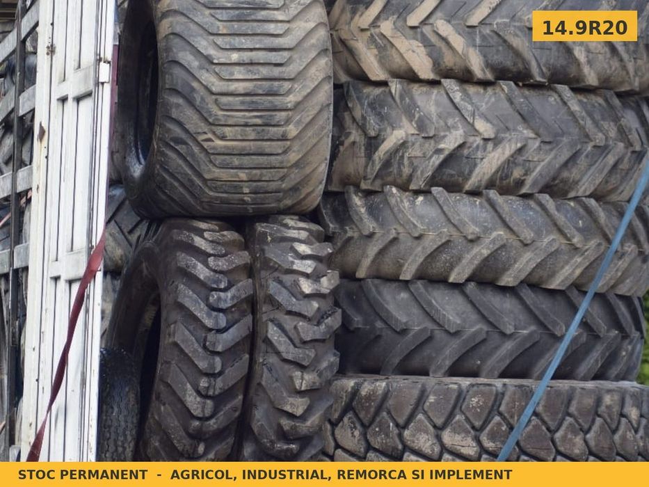 Cauciucuri Anvelope 14.9R20 14.9 R20 14.9-20 340/75R20 14920 Alliance Tractor Punte Fata Utilaje Agricole SH Second Hand LIVRARE Garantie 1 An