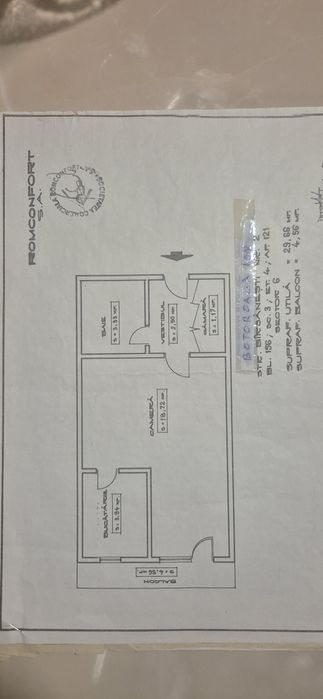 Garsonieră 5 min metrou Păcii | Militari | 34 mp