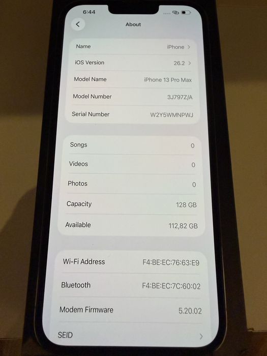 Iphone 13 pro max 128gb sierra blue