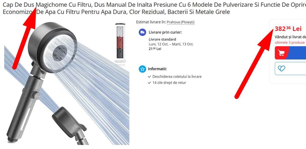 Para de Dus Magichome (4 Modele),  NOU
