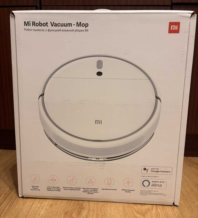 Робот прахосмукачка Xiaomi Mi Robot Vacuum Mop Cleaner, 0.6 л, WI-FI