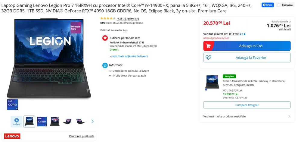 rtx 4090 96GB ram, LENOVO LEGION 7i PRO