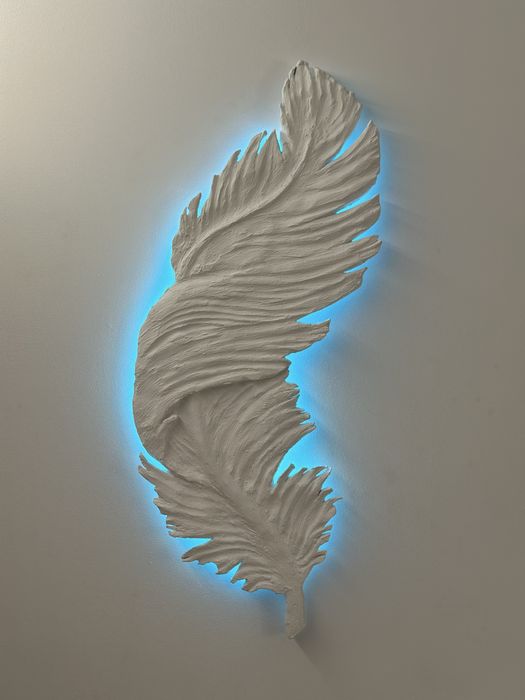 Tablou pana 3D realizat manual ( simpla sau in mai multe culori la preferintă) 1m x 40 cm (Optiune LED sistem RGB sau fara )
