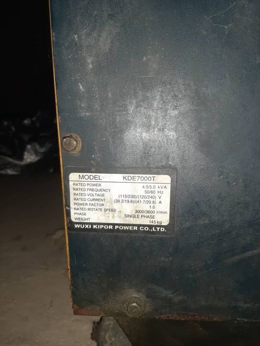 Dvijok Generator KIPOR sotiladi Dizel yoqilg‘ida ishlaydi (benzin emas