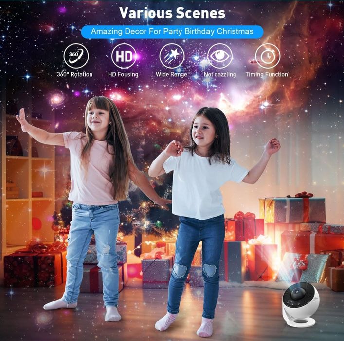 Звезден проектор Fussion Planetarium планетариум звездно небе 12 филма