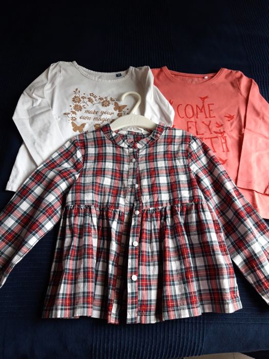 Блузки за момиче 3-4год 3 бр