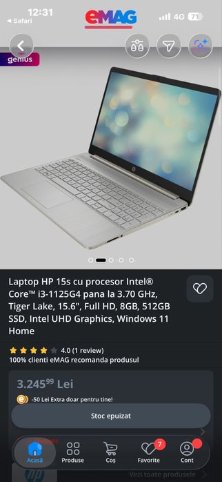 Vand laptop HP+tastatura Apple