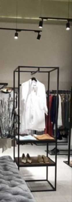 Рейл-стеллаж в стиле лофт