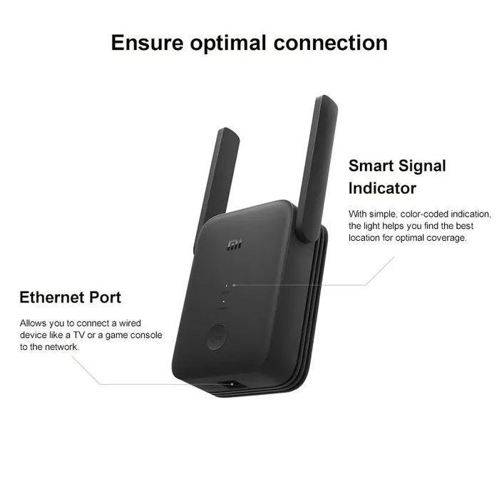 Ретранслятор Wi-Fi Xiaomi AC1200, 1200 Мбит/с, 5 ГГц