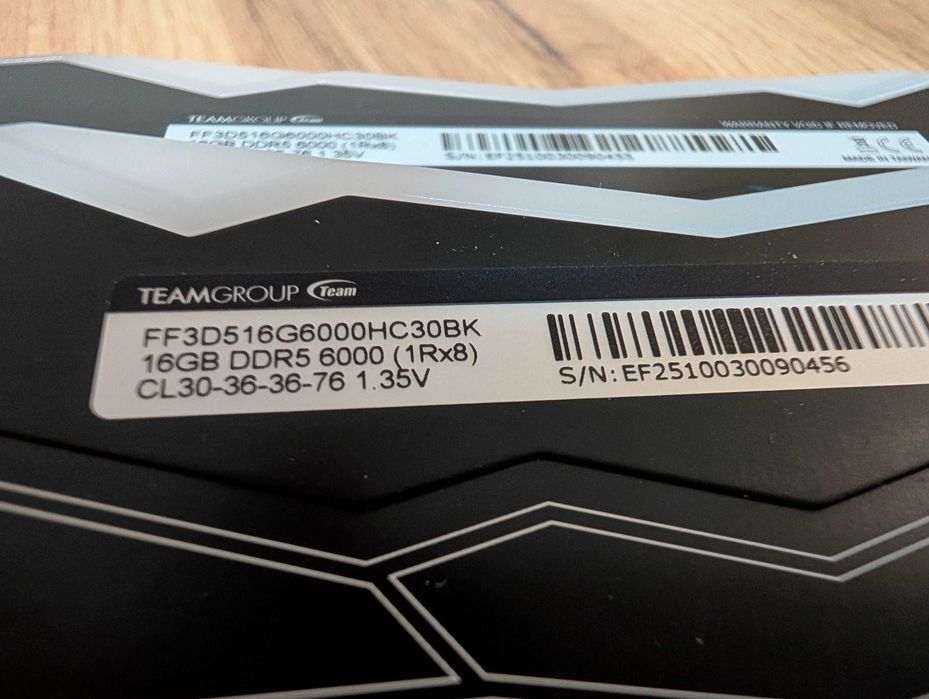 Kit Teamgroup 32gb rami DDR5 6000 CL30