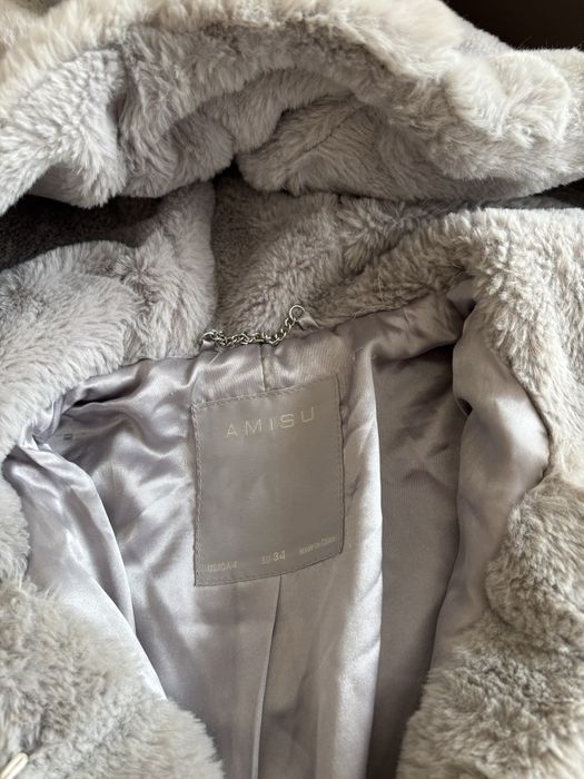 Дълго пухено палто S размер