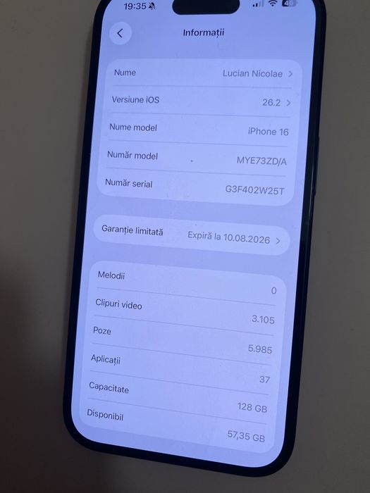 Iphone 16 forme normale de uzura