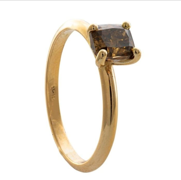 Inel aur galben 14 k cu Diamant Natural