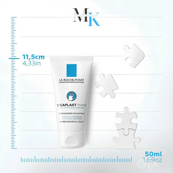 La Roche-Posay Cicaplast Mains-Qo'l terisini tiklash uchun krem 150mL