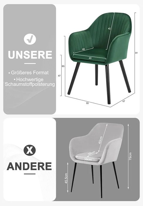 NOU Set 2 fotolii, verde smaragd