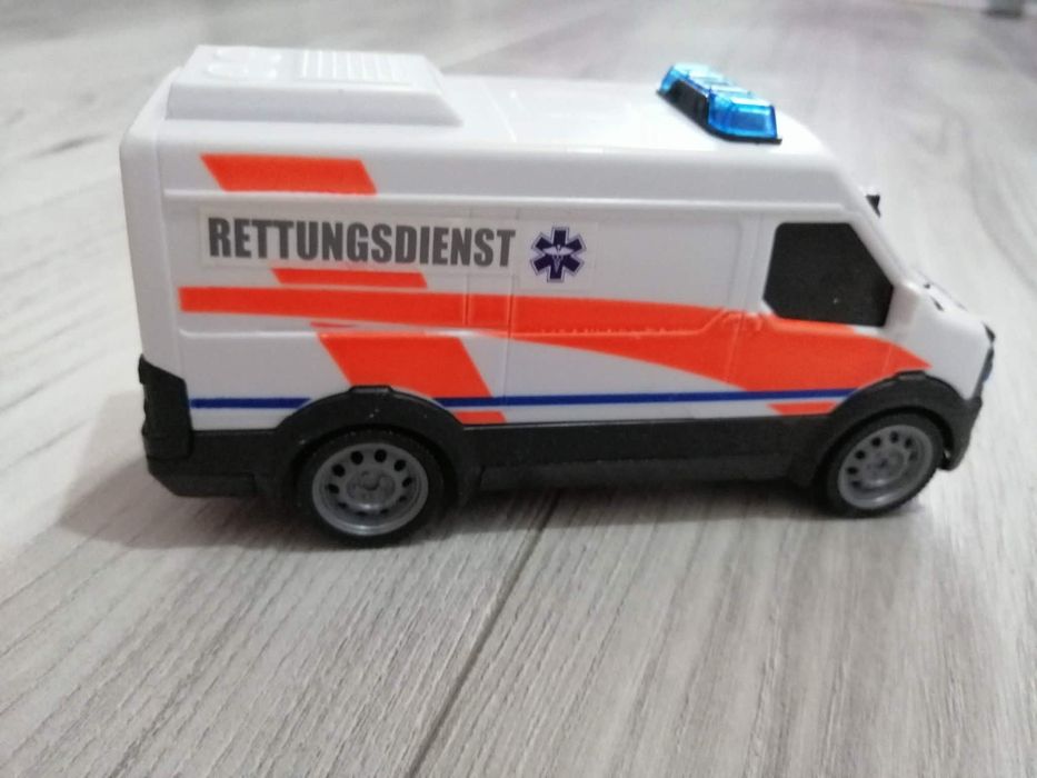 Set 2 mașini de pompieri și ambulanță jucării copii