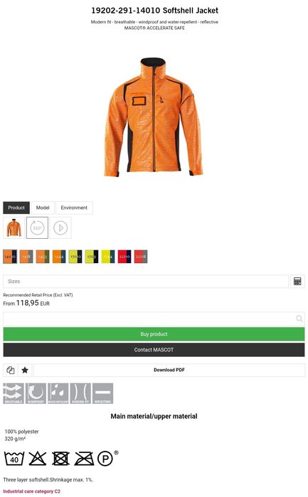 Geaca impermeabila MASCOT bărbați