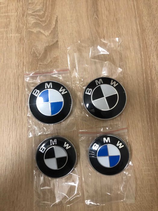 Emblema Bmw capota fata / portbagaj 82 mm 74 mm si Volan 45 Mm
