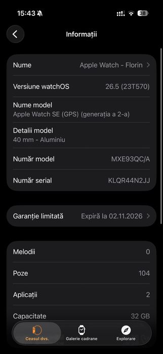 Apple Watch SE seria 2 (gps)