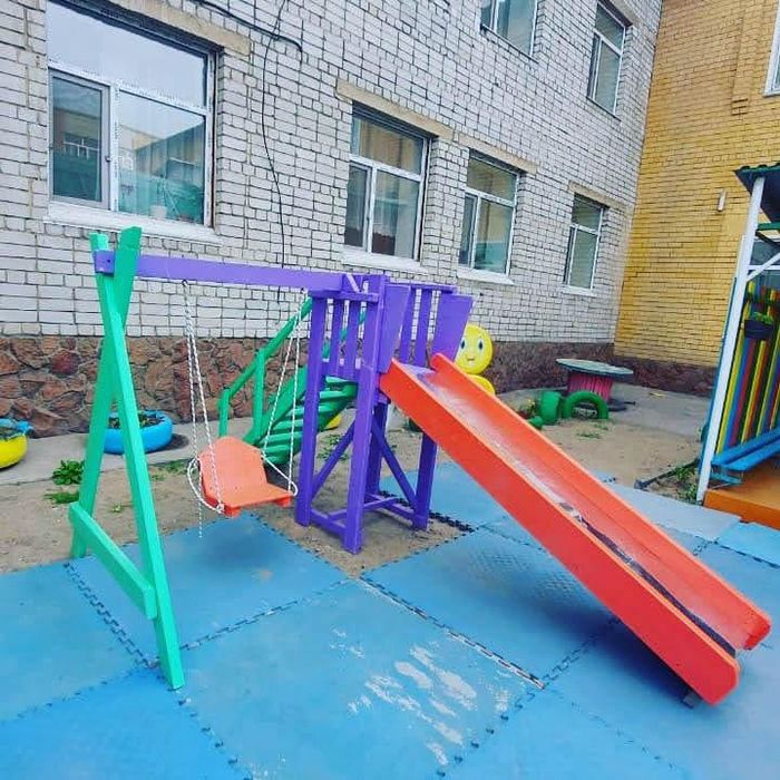 Детские горки с качелей