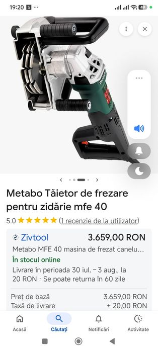 Mașină de frezat caneluri  Metabo MFE 40 putere 1900w (2024)