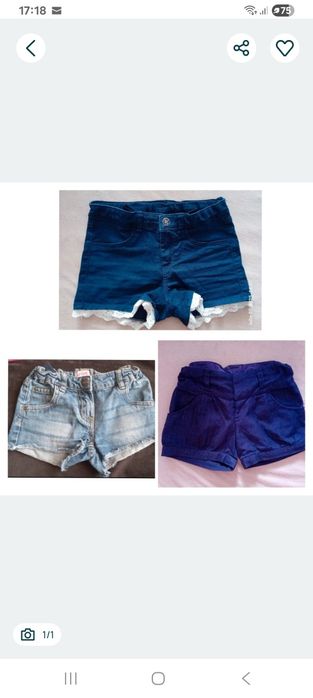 Lot pantaloni scurti marime 128-134 fetita