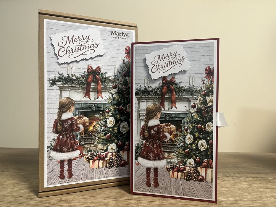 Картичка с място за послание и шоколад