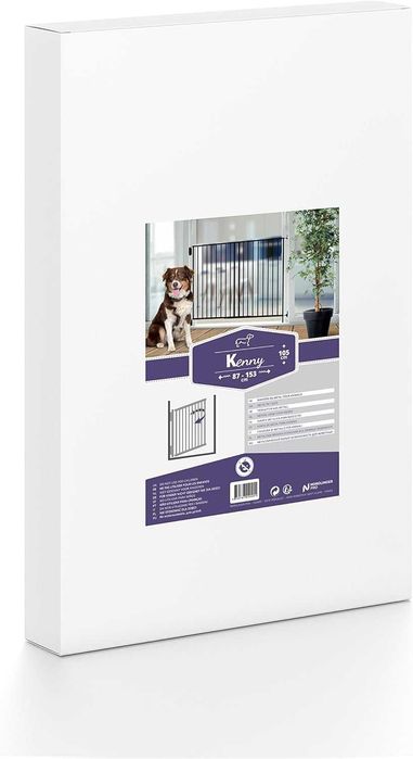 Предпазна преграда за кучета за врати и стълбища 87-153см Ш и 105см  В