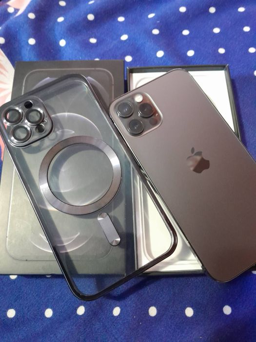 Iphone 12 pro black 256g cu husa