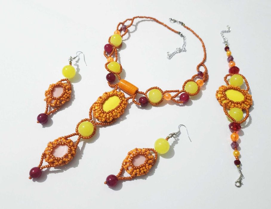 Seturi bijuterii modele unicat evenimente lucrate manual din margele