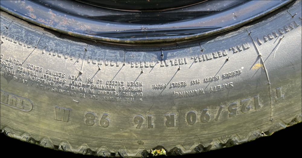 Vând [2 Roți de Rezervă Slim / Rachetă] Continental T125/90 R16 5x112 – Pentru Urgențe