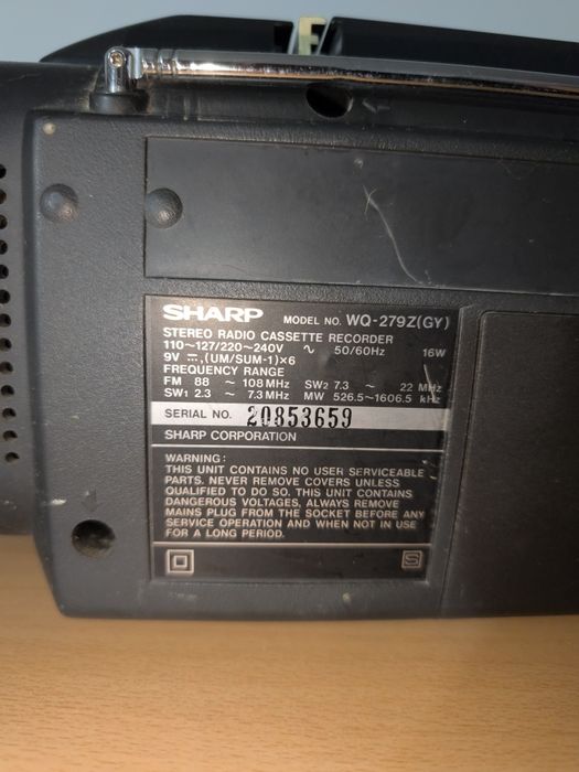 Радио касетофон SHARP  WQ -279 Z