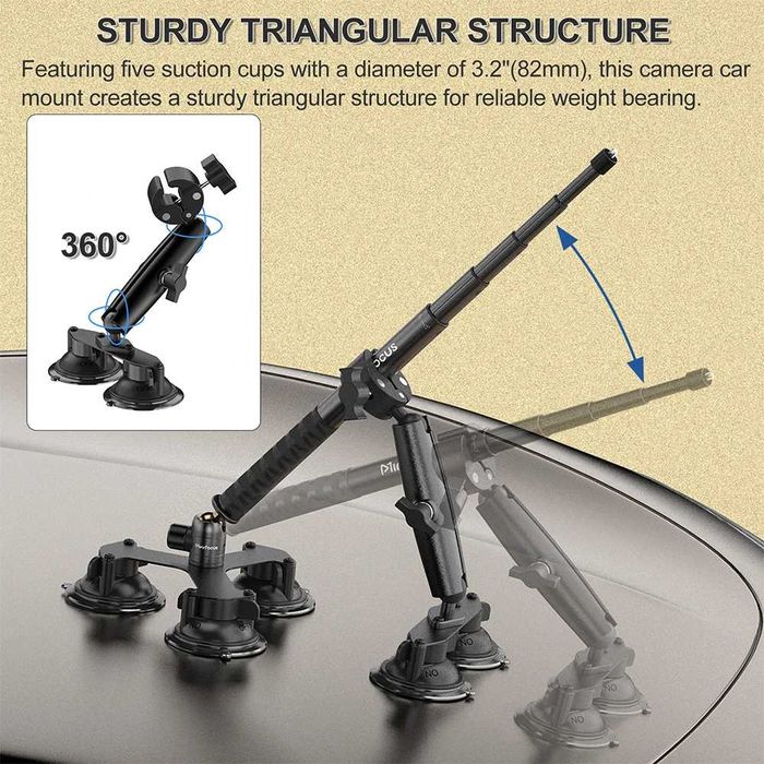 Set prindere masina stick + ventuze camere actiune Insta360 GoPro DJI