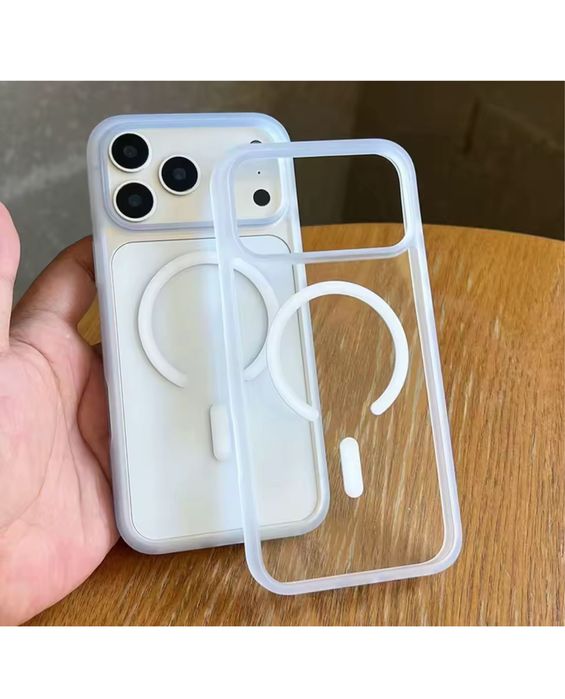 Iphone 16/17 PRO/PLUS/PRO MAX/AIR - Husa Magsafe Clear Back Hard PC