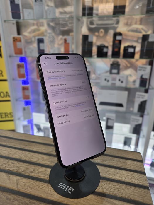iPhone 15 Pro Max 1TB. IMPECABIL !! 86% Bateria