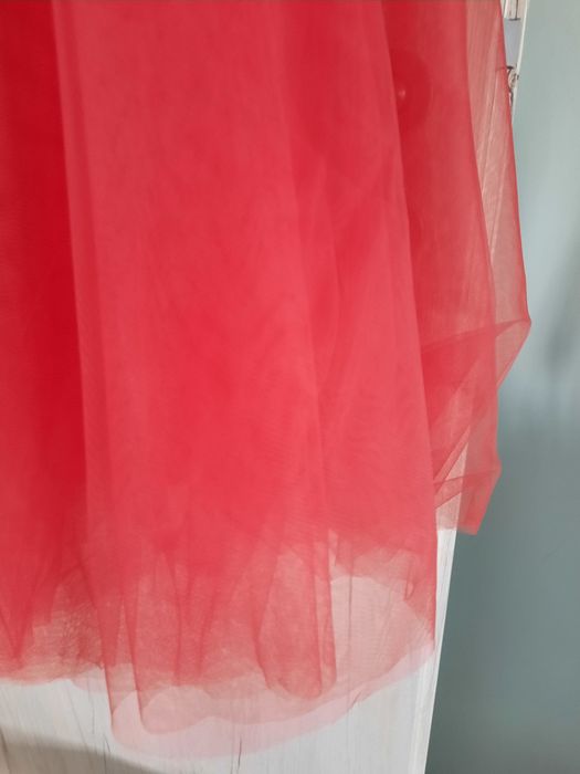 Fustă  tule  culoarea corai