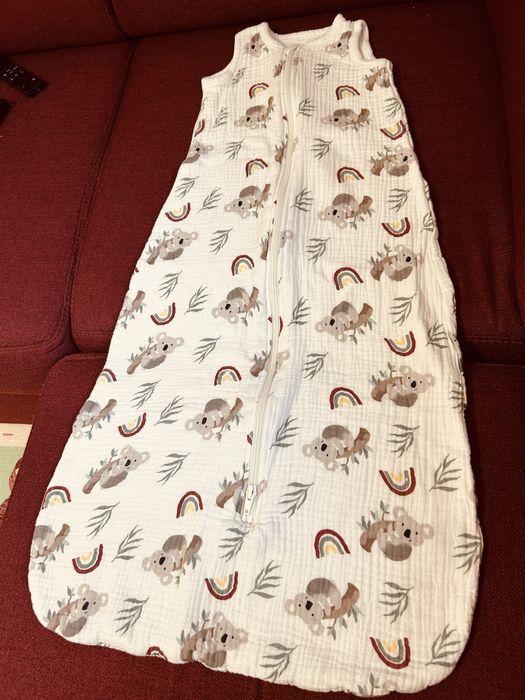 Sac de dormit bumbac muselina 90 cm Lupilu