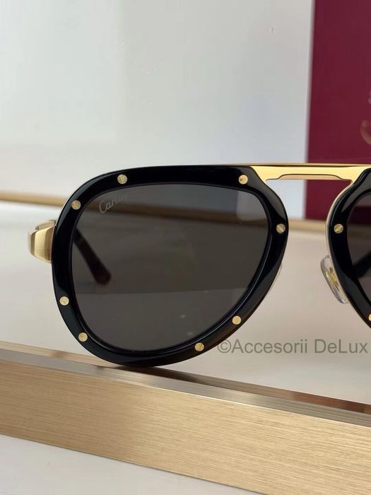 Ochelari de Soare Cartier CT0879S Noi Full Box Santos De Cartier  Gold