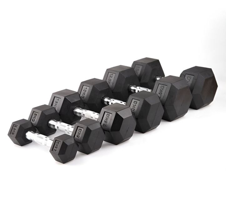 Прямоугольник Гантель резиновый чёрный