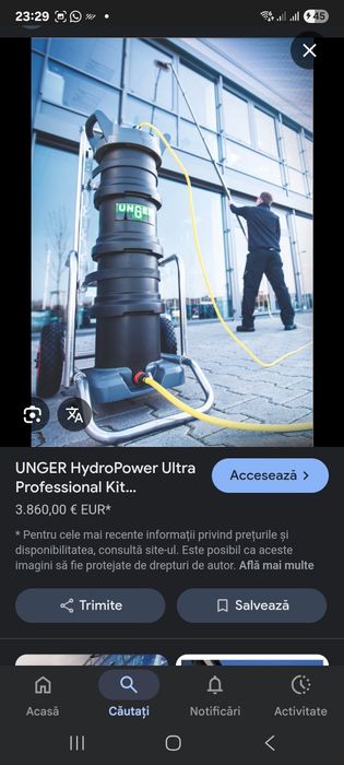 Unger hydropower ultra profesional pentru geamuri,panouri solare