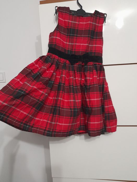 Rochie fetita  cu fundita pt Craciun