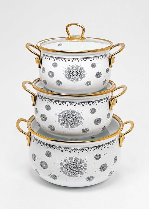 Homev Emal Kostryulkalar to'plami