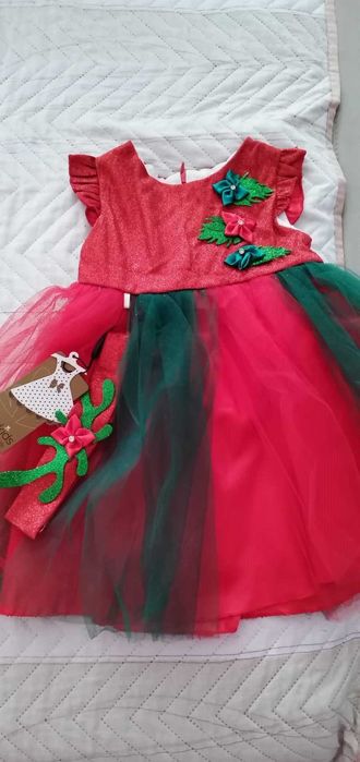 Рокля с лента за глава размер 92