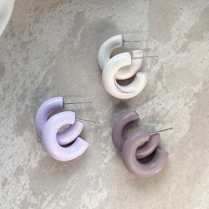 Ръчно изработени обеци "Chunky Hoops"