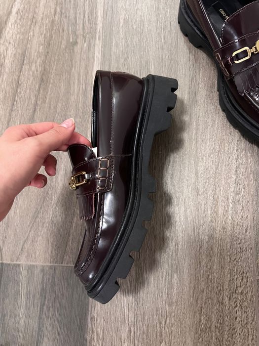Mocasini Gino Rossi piele naturală lăcuită , noi, fără etichetă