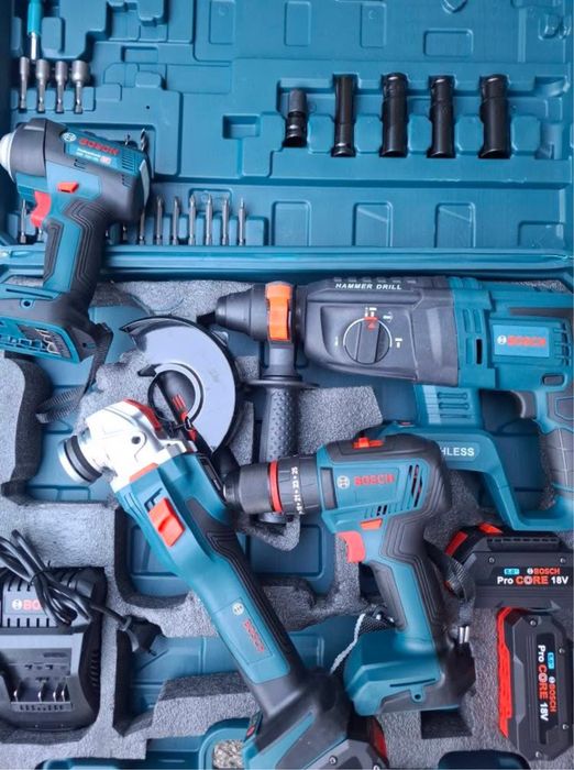 Акумулаторен К-т Бош Bosch 4в1 Флекс Перфоратор Винтоверт Гайковерт