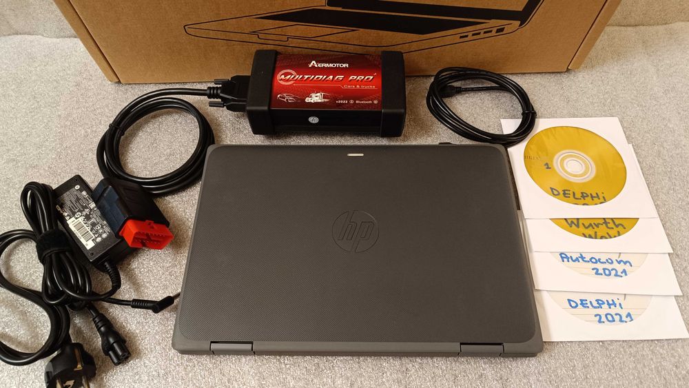 Комплект aвтодиагностика и лаптоп HP ProBook с 8 RAM и тъчскрийн екран